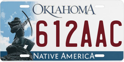 OK license plate 612AAC