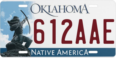 OK license plate 612AAE