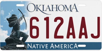 OK license plate 612AAJ