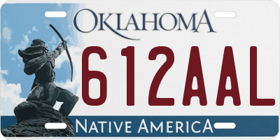 OK license plate 612AAL