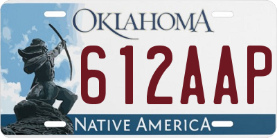 OK license plate 612AAP