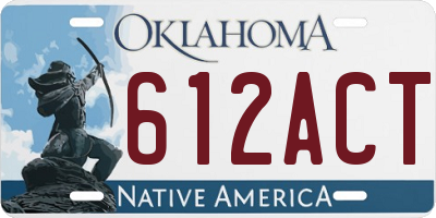 OK license plate 612ACT