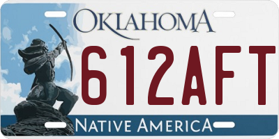 OK license plate 612AFT