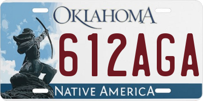OK license plate 612AGA