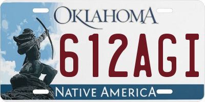 OK license plate 612AGI