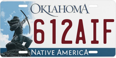 OK license plate 612AIF