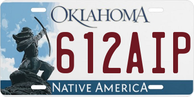OK license plate 612AIP
