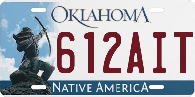 OK license plate 612AIT