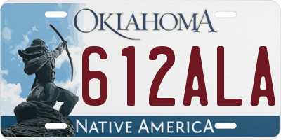 OK license plate 612ALA