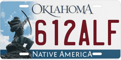 OK license plate 612ALF