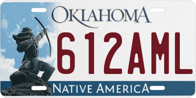 OK license plate 612AML