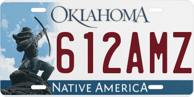 OK license plate 612AMZ