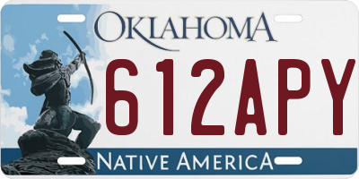 OK license plate 612APY