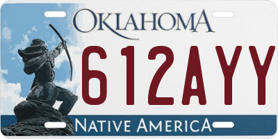 OK license plate 612AYY