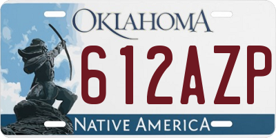 OK license plate 612AZP