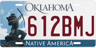 OK license plate 612BMJ