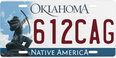 OK license plate 612CAG