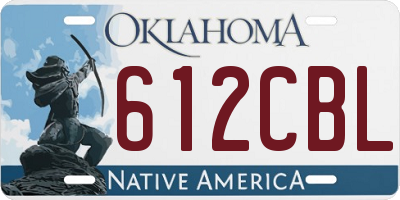 OK license plate 612CBL