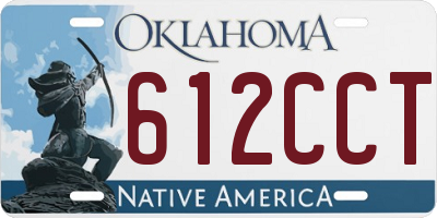 OK license plate 612CCT