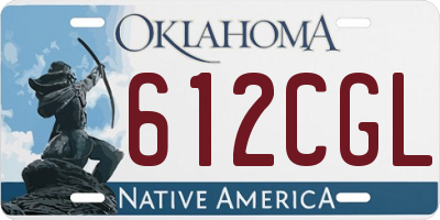 OK license plate 612CGL