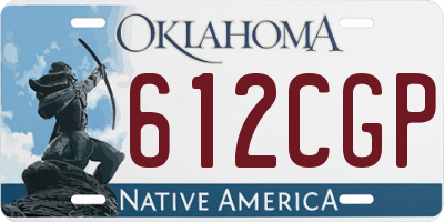 OK license plate 612CGP