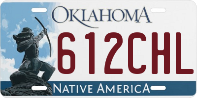 OK license plate 612CHL