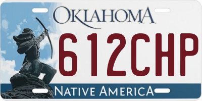 OK license plate 612CHP