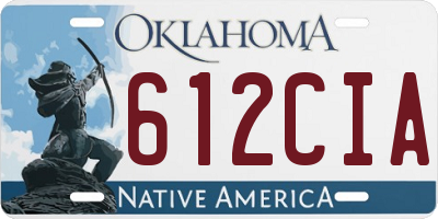 OK license plate 612CIA
