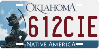 OK license plate 612CIE