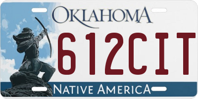 OK license plate 612CIT