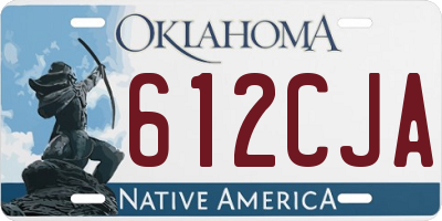 OK license plate 612CJA