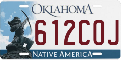 OK license plate 612COJ