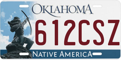 OK license plate 612CSZ