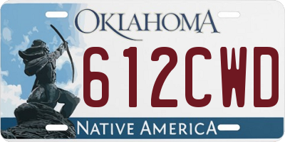 OK license plate 612CWD