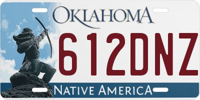 OK license plate 612DNZ
