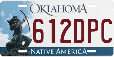 OK license plate 612DPC