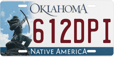 OK license plate 612DPI