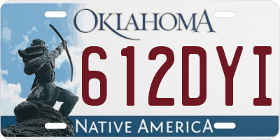OK license plate 612DYI