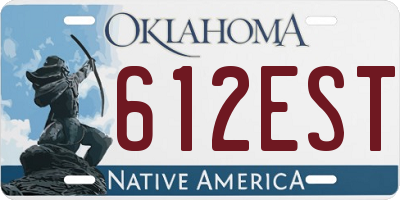 OK license plate 612EST