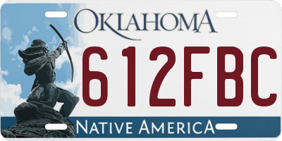OK license plate 612FBC