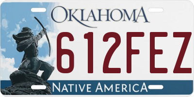 OK license plate 612FEZ