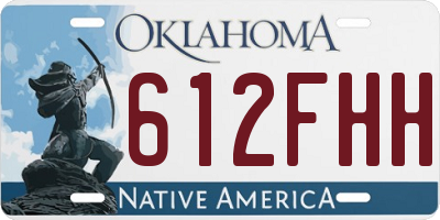 OK license plate 612FHH