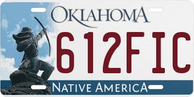 OK license plate 612FIC