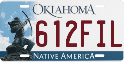 OK license plate 612FIL