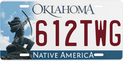 OK license plate 612TWG