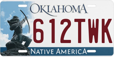 OK license plate 612TWK