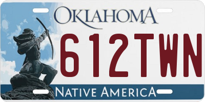 OK license plate 612TWN
