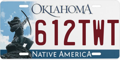 OK license plate 612TWT