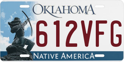 OK license plate 612VFG