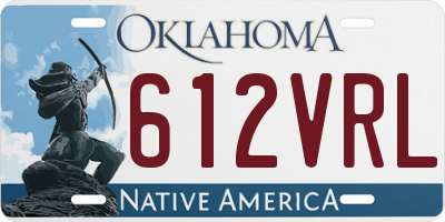 OK license plate 612VRL